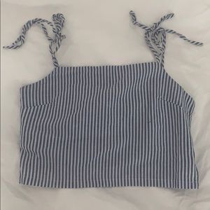 Cropped John Galt striped Tank Top